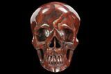 Realistic, Polished Red Picture Jasper Skull #127604-1